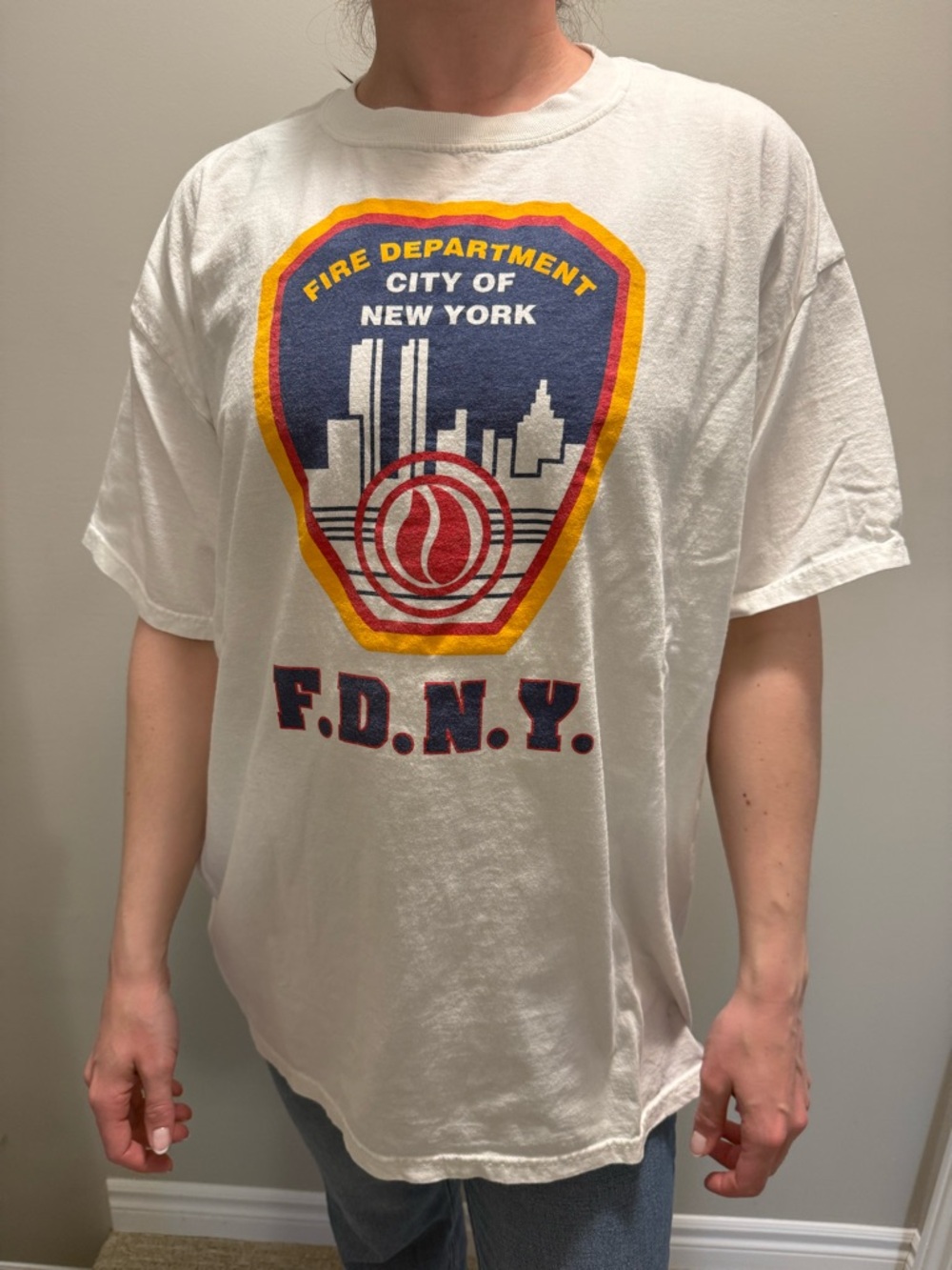 FDNY Vintage Graphic White Men's T-Shirt